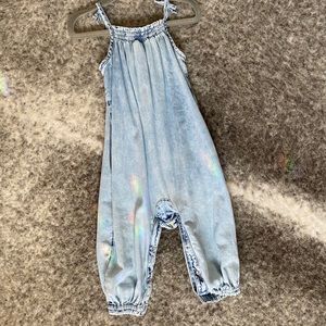 Gap Baby Acid Washed Denim 12-18M New! Overalls
